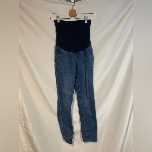 Women's High-Waisted Black and Blue Jeans - Picture 1 of 8